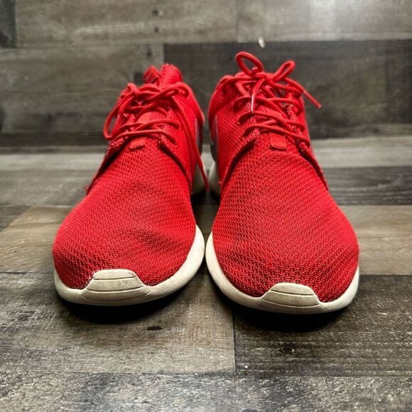 Nike Men’s Size 11.5 Roshe Run Low Running Shoes Red White Athletic Sneakers - Picture 3 of 9